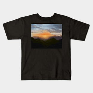 Mountain sunset in Puerto Rico Kids T-Shirt